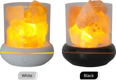 Zdjęcie produktu dla Lampka nocna Crystal Salt Stone 7 kolorów LED Rock Crystal Lamp Przenośny dyfuzor olejków eterycznych USB do dekoracji biurka w samochodzie, domu i sypialni