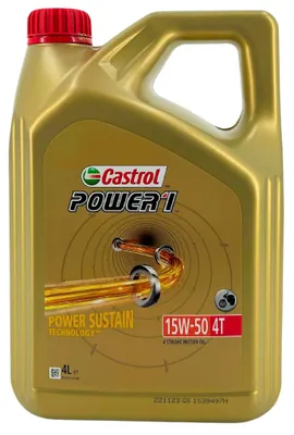 Produktbild von Castrol POWER1 4T Motoröl 15W-50 4liter API SL Motorrad