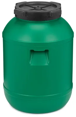 Image de Garronda Fût en plastique alimentaire de 20L en plastique HDPE Tonneau d'eau pour le jardin GD-0078, Vert