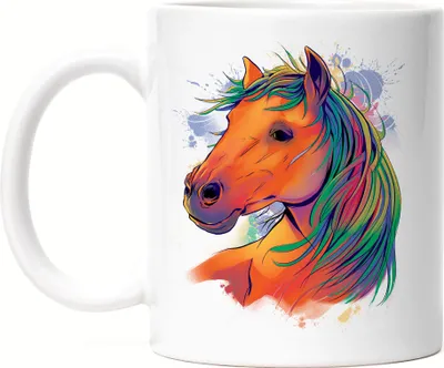 Produktbild von Pferd Tasse Weiß Hengst Pferde Pferdekopf Reiten Hobbie Tier Pferdeflüsterer Ausritt Pferdeliebhaber Reiterin