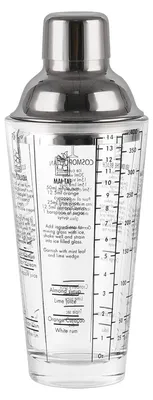 Image de TRANKIELO® - Shaker à cocktails de 400 ml en acier inoxydable et verre – Idéal pour les martinis et autres cocktails – Accessoires de bar
