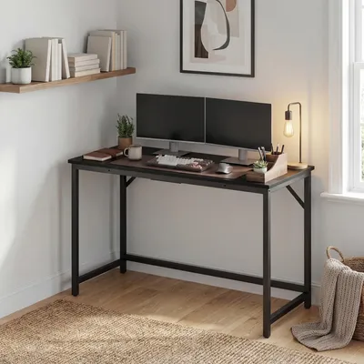 Produktbild von VASAGLE Tisch für Homeoffice, stabiler Computertisch, leichter Aufbau, Schwarz