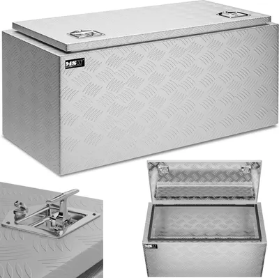 Zdjęcie produktu dla Skrzynia Narzędziowa Transportowa Aluminiowa Zamykana Na Klucz 119 L 91 X 45 X 44.5 Cm