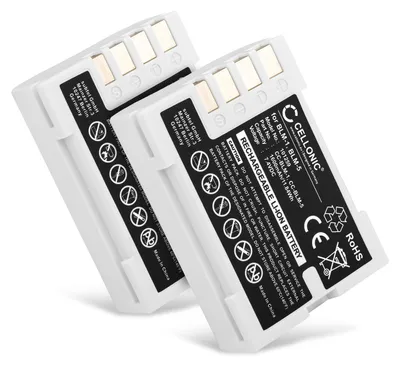 Immagine prodotto di CELLONIC 2x Batteria per Fotocamera Compatibile con Olympus E-1, E-510, E-5, BLM-1 – (1600mAh, 7.4V)