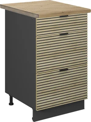 Produktbild von Küchenunterschrank Vicco Fame-Line Eiche Paneel 50 cm , AP Eiche, Model 51326
