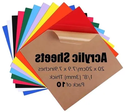 Bunte Acrylglasplatten zum Lasern, ideal für DIY-Schmuck, Handwerk und Bilderrahmen (20 x 20 cm) - Perfekt für Kreative und