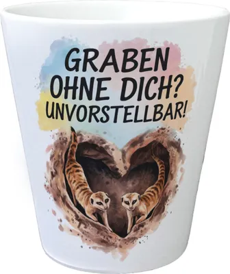 Produktbild von Erdmännchen Graben ein Herz Blumentopf - Unvorstellbar ohne dich