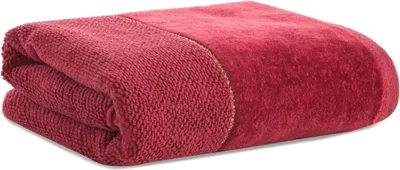 Immagine prodotto di EUROFIRANY | Asciugamano - Telo da bagno - Asciugamano per ospiti - 50 x 90 cm - in cotone - rosso - Telo da sauna