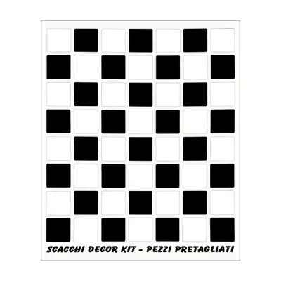 Produktbild von Sticker Schachspiel-Aufkleber schwarz-weiß 20 x 24 cm