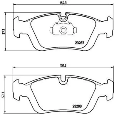 Produktbild von Brembo Bremsbelagsatz, Scheibenbremse Vorderachse P 06 024