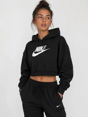 Immagine prodotto di Felpa con cappuccio Nike Club Fleece da donna, taglia L, modello corto