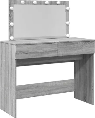 Obrázok produktu pre vidaXL Toaletný stolík s LED osvetlením Grey Sonoma 100x40x120 cm