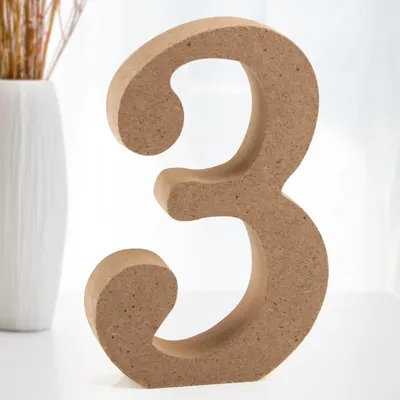 Holzbuchstaben 10 cm, große Deko-Buchstaben, 3 Stück