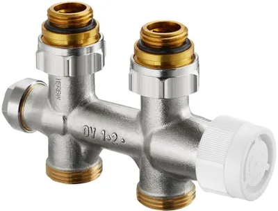 Produktbild von Oventrop Multiblock T Durchgang Ein-/Zweirohr 1/2" IG x 3/4" AG