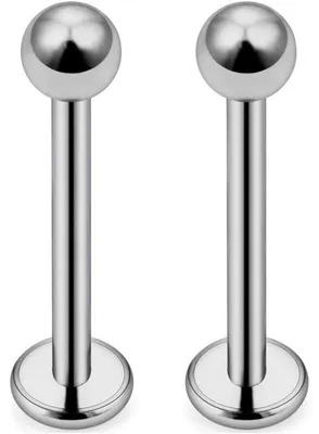 Zdjęcie produktu dla Helix, piercing do chrząstki ucha; Labret, piercing do dolnej wargi; Monroe, piercing do górnej wargi; Medusa, piercing do górnej wargi; Tragus, piercing do chrząstki ucha; biżuteria do piercingu; tytan; 16g; 8mm; zestaw 4 sztuki