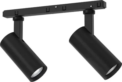Immagine prodotto di Lampada magnetica da binario 2x10W LED 4000K nera MILAGRO