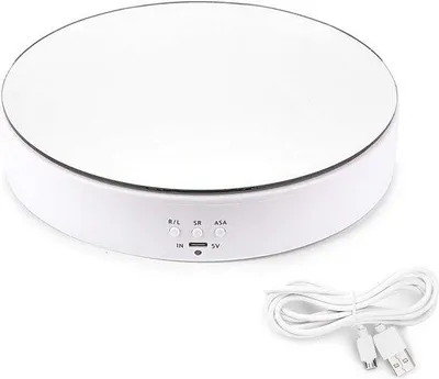 Produktbild von Famanu Drehteller Displayständer 19,6 cm - 360 Grad für Fotografie, Schmuck und 3D-Modelle