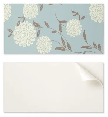 Image de Panneau en PVC autocollant avec motif, idéal pour l'entrée, dimensions 120 x 60 cm, motif floral avec des feuilles