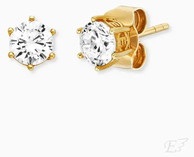Produktbild von Engelsrufer ERE-SHINY-ZI-STG-5 Damen Ohrstecker Silber 925 Gold weiß