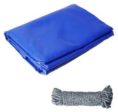 Produktbild von Plane 3x4m Blau PVC Abdeckplane mit Ösen, wasserdicht & UV-Schutz
