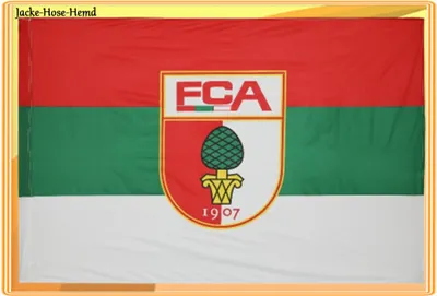Produktbild von FC Augsburg Stockfahne Fahne Hissfahne Flagge Hissflagge FCA Gr. 150x100cm