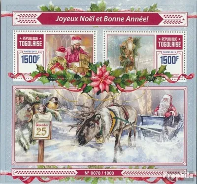 Produktbild von Briefmarken Togo 2015 Mi Block 1247 (kompl. Ausgabe) postfrisch Frohe Weihnachten