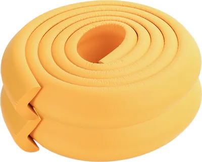Image de (pack de 2) Table de sécurité bébé épaissie en forme de L Coussin de protection de coin anti-collision Bande de choc, orange