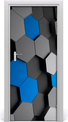 Produktbild von Tulup Türaufkleber 85x205 cm Dekorative Aufkleber Selbstklebend Wasserdichte Tapete Abnehmbar Schlafzimmer Wohnzimmer Wohnkultur - 3D-Abstraktion