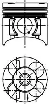 Produktbild von KOLBENSCHMIDT 40392620 Kolben für OPEL Corsa C Schrägheck (X01) Meriva A (X03) Astra H Caravan (A04) Astra H Schrägheck (A04) Astra H GTC (A04)