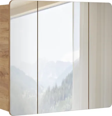 Produktbild von Spiegelschrank 80 cm LUTON-56 in Wotan Eiche Nb. Nb. B/H/T ca. 80/75/16 cm