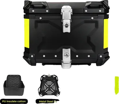 Produktbild von Motorrad-Heckbox, wasserdicht, abnehmbar, 55L X Schwarz
