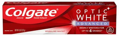 Produktbild von Zahnpasta, Colgate, Optic White Advanced, Sparkling White, Intensive Zahnaufhellung, 119gr