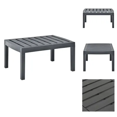 Produktbild von vidaXL Gartentisch Anthrazit 78x55x38 cm Kunststoff -  Gartentische