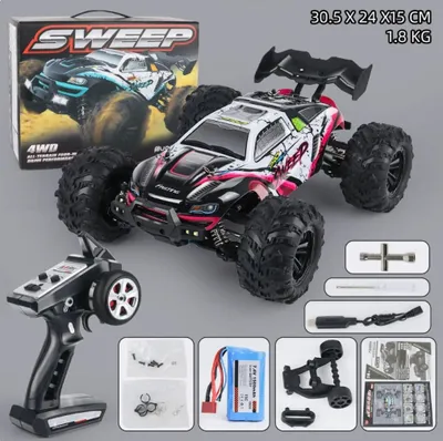 Produktbild von 4WD ferngesteuertes Offroad-RC-Hochgeschwindigkeits-Buggy-Truck 1:16 Super Brushless 70 km/h schnelles Drift-Rennspielzeug, 16101PRO rot