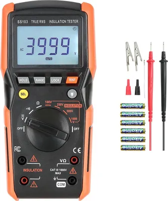 Obrázek produktu pro Digitální multimetr - True RMS (TRMS) - 4000 počítání - 1000 V AC/DC - Automatický/manuální rozsah - Napětí, odpor a spojitost