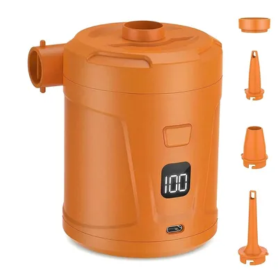 Produktbild von Tragbare elektrische Luftpumpe mit 4000Pa, 280L/min, 5200mAh Akku für schnelle Inflation von Luftmatratzen, Schwimmringen & Yogabällen