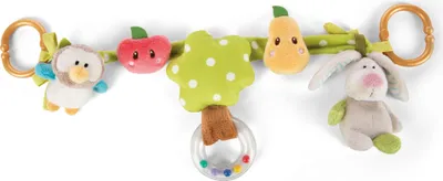 Produktbild von Kinderwagenkette Hase und Eule 45cm mit