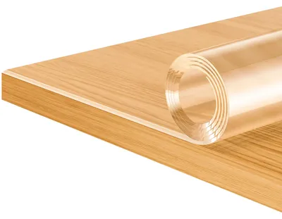 Produktbild von Transparente PVC-Tischfolie - Tischschutzfolie - 2 mm - Rechteckig - Wasserdicht - Ölbeständig - 70 x 110 cm