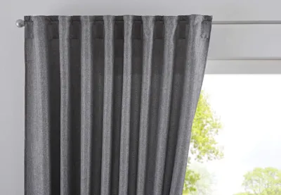 Immagine prodotto di Tenda Passanti nascosti Cationico «JENA» HxL 250x140 cm Grigio Opaco Effetto lino Tenda sfumata Nastro per tende con fermacarte, 2019037