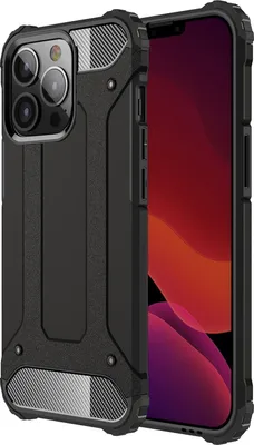 Produktbild von Mobigear Outdoor Schutzhülle für iPhone 13 Pro Max, Hartschalen-Rückseite, stoßfest - Schwarz