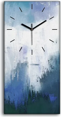 Produktbild von Leinwand Uhr Küche Wohnzimmer Bild Quarz 30x60 Aquarell des schönen Mädchens - schwarze Hände
