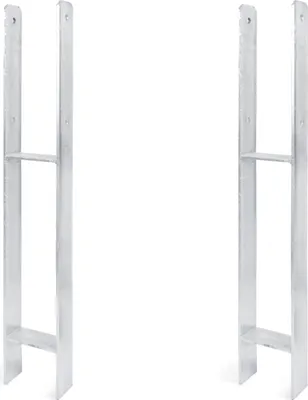Produktbild von Alberts 2 x H-Pfostenträger, 111x800 mm, Materialstärke 6 mm, Tiefe 60 mm, feuerverzinkt