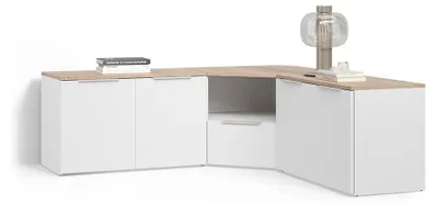 Immagine prodotto di Parete attrezzata soggiorno Livinity Piave Bianco 2 parti, Model 58850