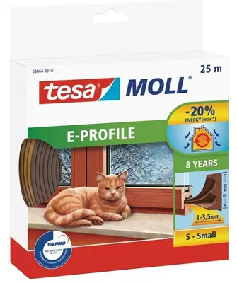 Immagine prodotto di Tesamoll Guarnizione in gomma a profilo E, 25 m, marrone, 05464-00101-00