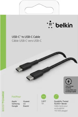 Immagine prodotto di Belkin BOOST CHARGE - Cavo USB - USB-C (M) bis USB-C (M) - 1 m - Schwarz