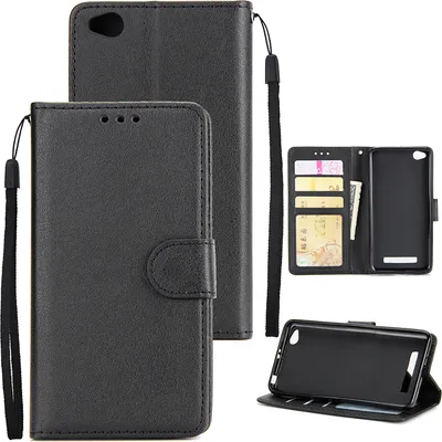 Produktbild von Ultra Slim Shockproof Full Protective Case mit Kartentasche Slot für Xiaomi Redmi 4A schwarz