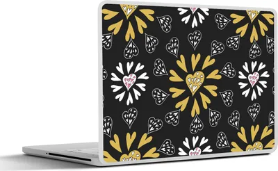 Produktbild von MuchoWow® Laptop Aufkleber Sticker Cover Mädchen - Herz - Schnittmuster - Mädchen - Kinder - Kinder 32.5x23.5 cm - Sticker für Laptop - Selbstklebend