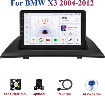 Obrázok produktu pre Autorádio s funkciou CarPlay – 4K displej – model P1 – pre BMW X3 E83 (2004–2012)