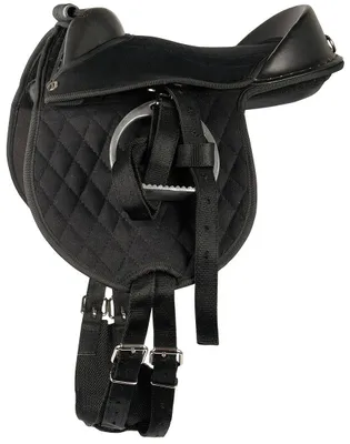 Produktbild von Reitkissen Bambino Pony/Shetty Pad Sattel für Kinder komplett mit Zubehör 10zoll in Schwarz/Rose