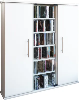 Immagine prodotto di Holz CD DVD Stand Regal Santo Glastür
